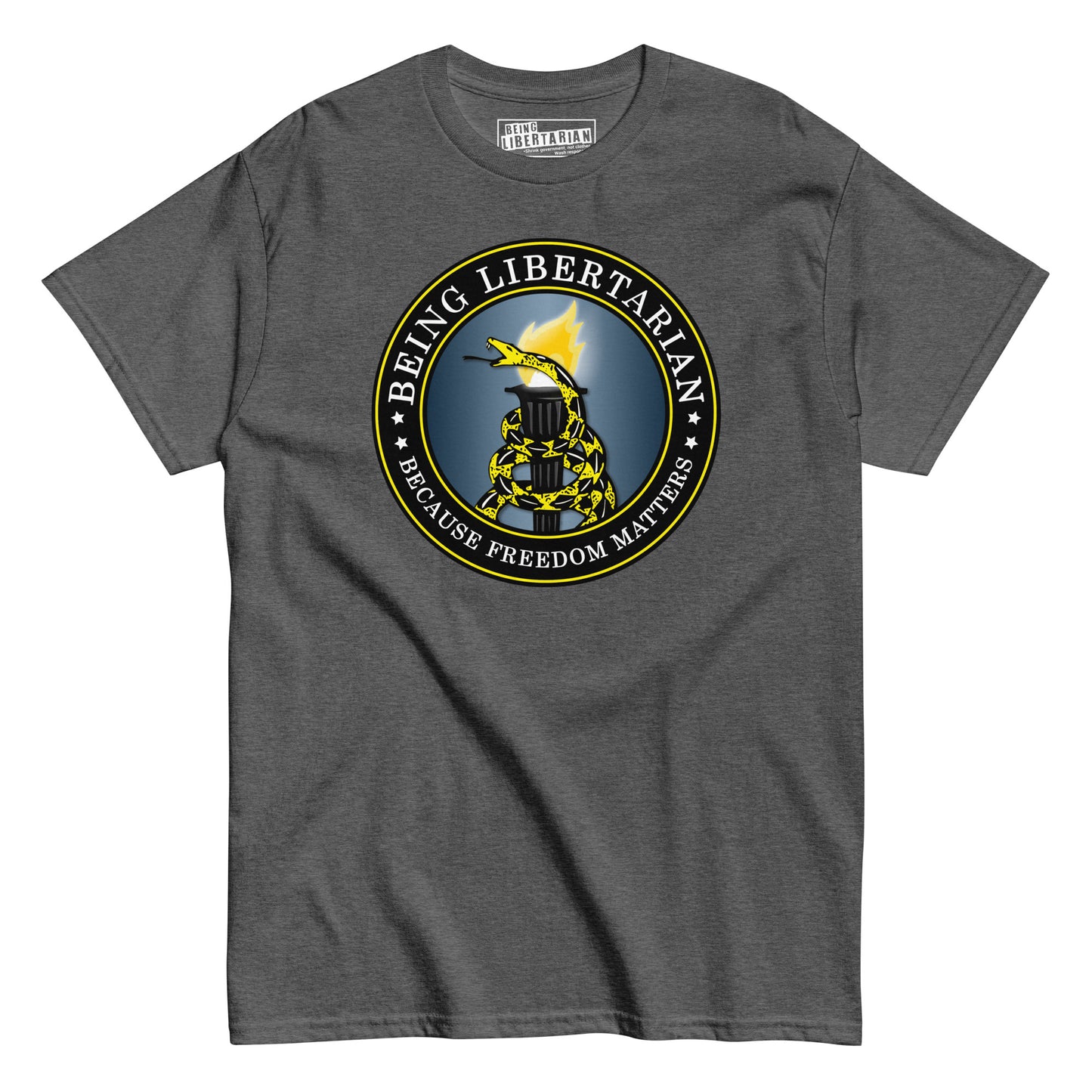 Classic Being Libertarian Gadsden Logo Tee