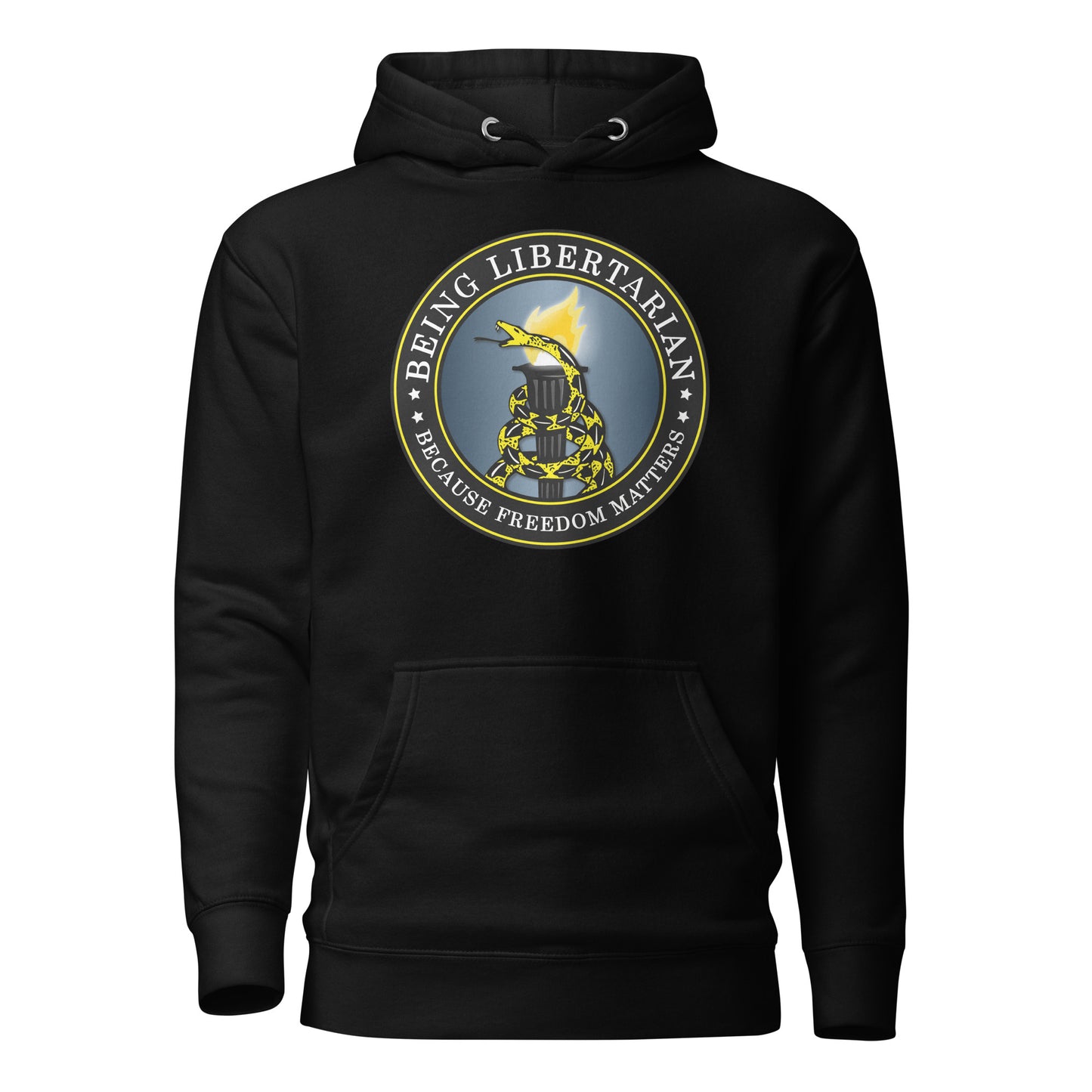 Classic Being Libertarian Gadsden Logo Hoodie