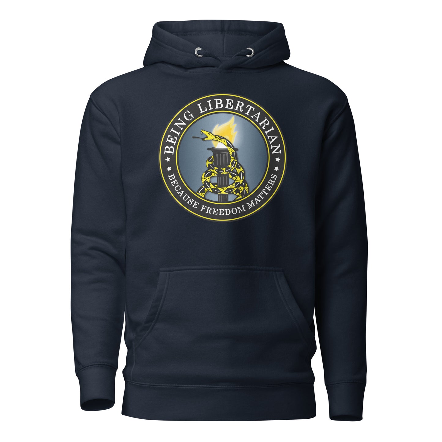 Classic Being Libertarian Gadsden Logo Hoodie