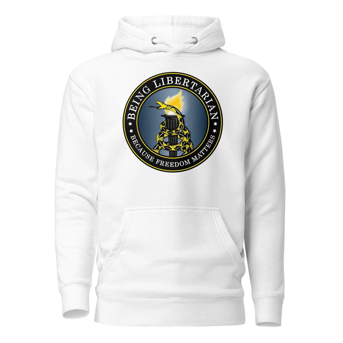 Classic Being Libertarian Gadsden Logo Hoodie