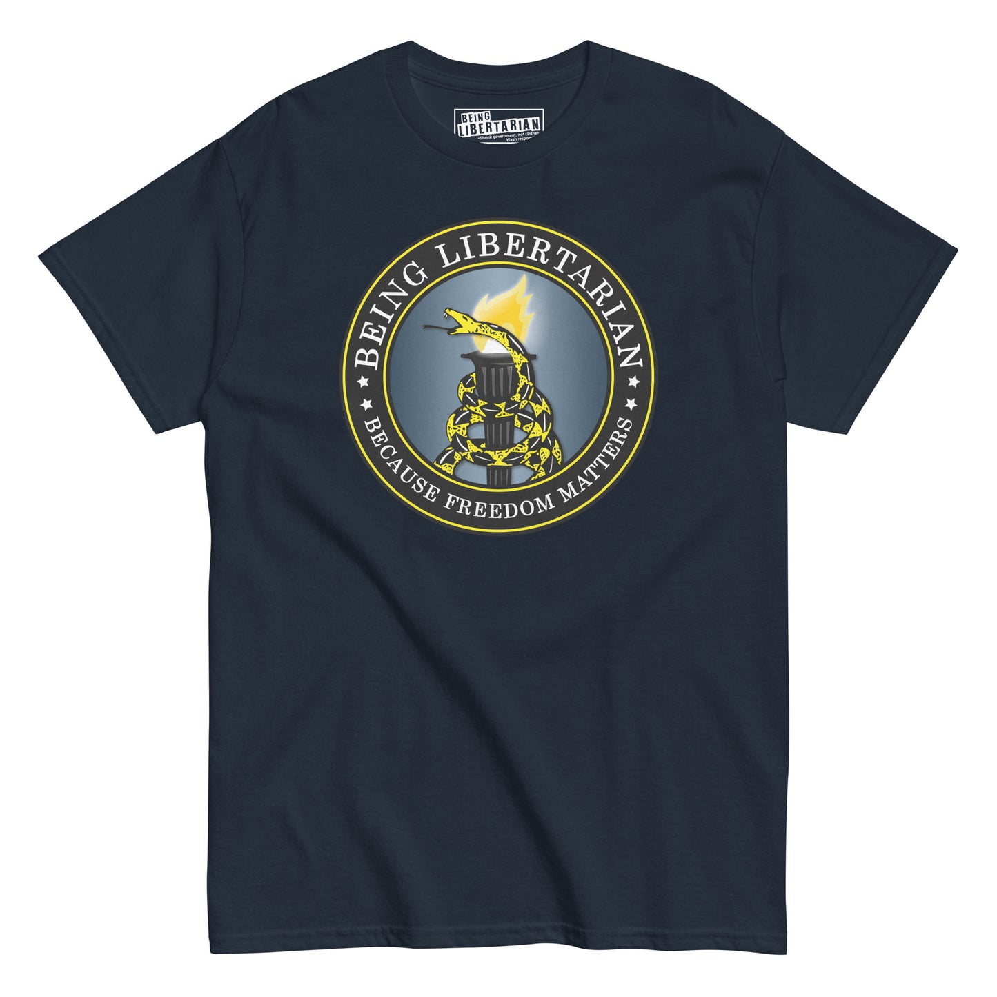 Classic Being Libertarian Gadsden Logo Tee