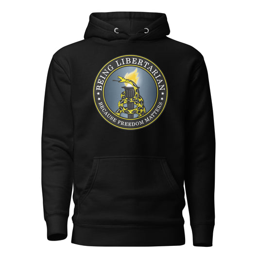 Classic Being Libertarian Gadsden Logo Hoodie